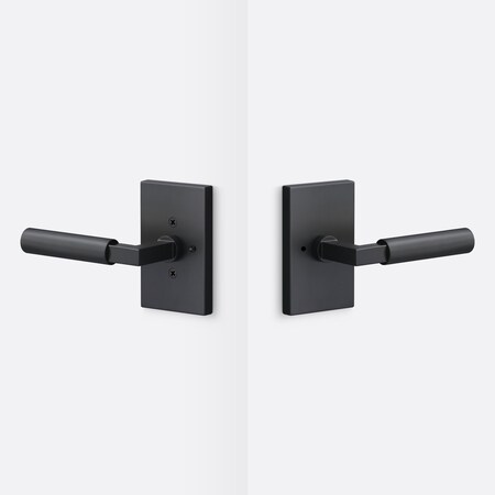 Sure-Loc Hardware Sure-Loc Hardware Levanto Privacy Rosette, Flat Black, Knurled Grip in Flat Black LV102 FBL GRIP-KN FBL